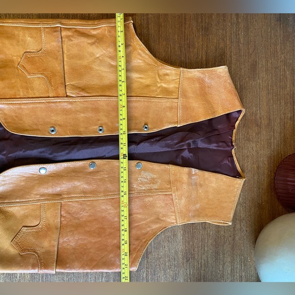 Genuine leather western vest - Picture 2 of 6
